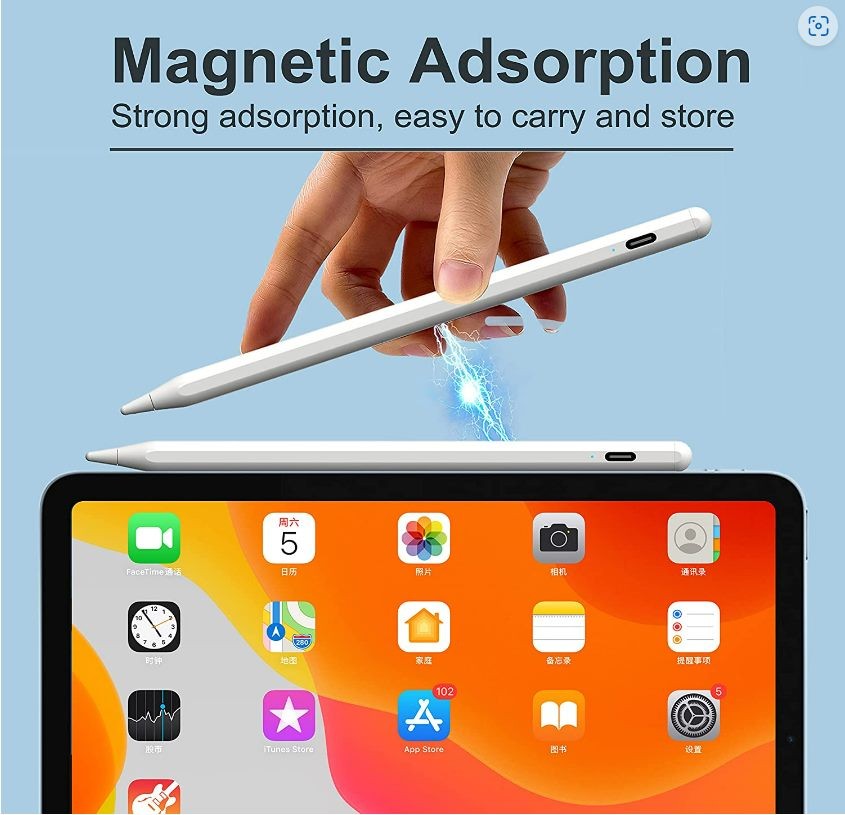 Stylus Pen for iPad (2018-2022), Pencil 2nd Generation with Magnetic