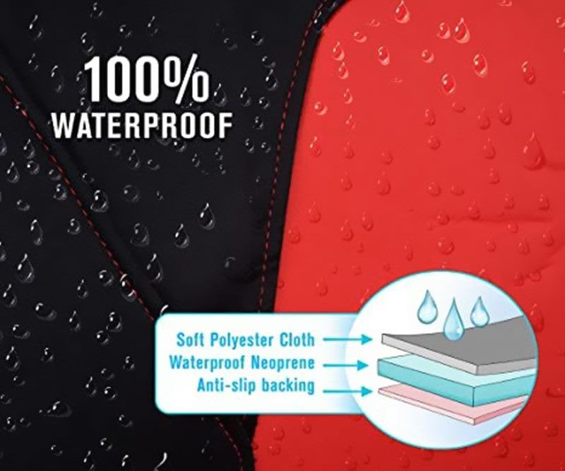 Waterproof Front Bucket Seat Cover Neoprene 2 - Seater Set Universal Fit