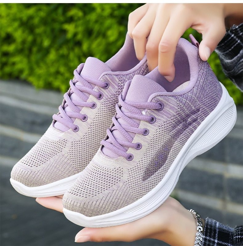 Walking Shoes Lightweight Breathable Sports Shoes Women 8-10 Purple
