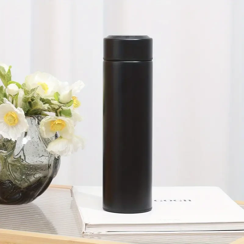 Vacuum Bottle with Temperature Display - 16.91 oz Insulated Water Bottle, Travel Tumbler Mug