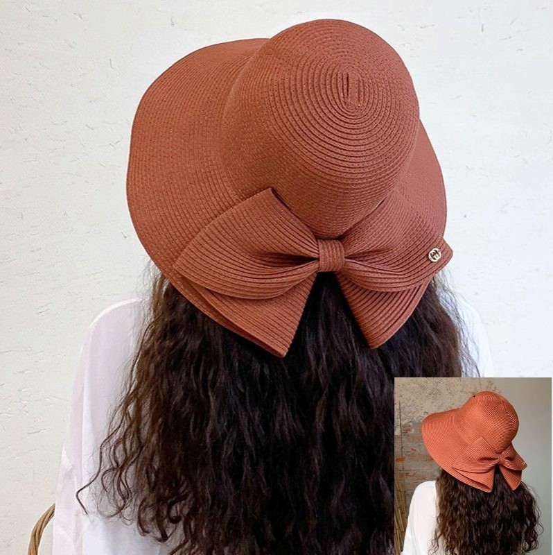 Women Lady Sun Straw Hat Wide Brim Floppy Derby Summer Beach Cap 5 Colours