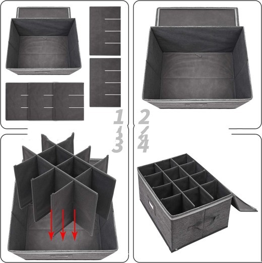 Stemware Storage Box Foldable Glassware