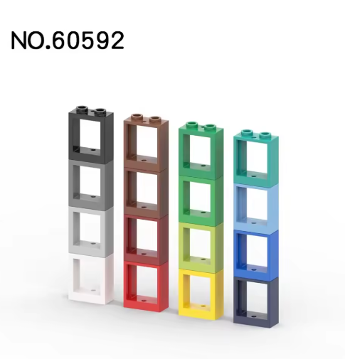 20pcsMOC Parts 60592 79128 Window 1 x 2 x 2 Flat Front Compatible Bricks DIY Building Blocks Particle Kid Puzzle Brain Toy Gift