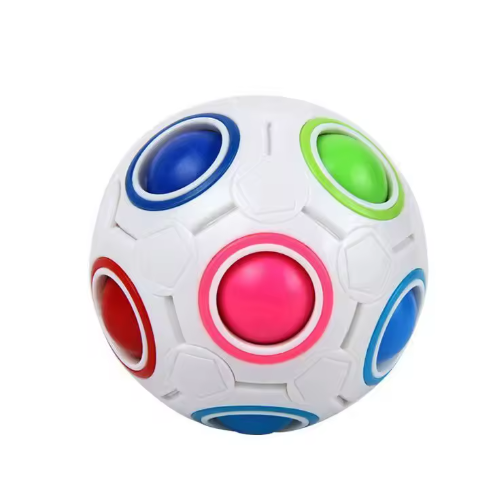 Magic Rainbow Puzzle Ball Cube Speed Ball Fun Stress Reliever Fidget Ball Toy Christmas Stocking Stuffers for Kids And Adults