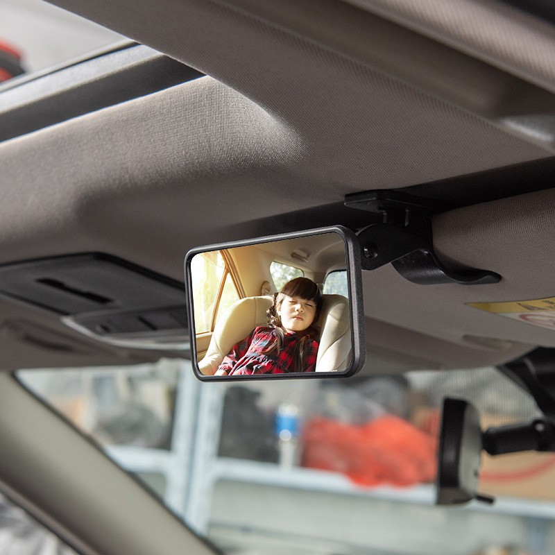 360-degree Rotation Of Rearview Mirror In Baby's Car