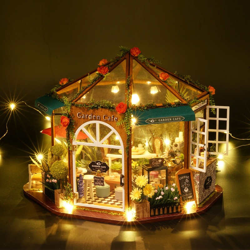 Cute Room Greenhouse Coffee Women's Handmade DIY Cottage Children's Toys