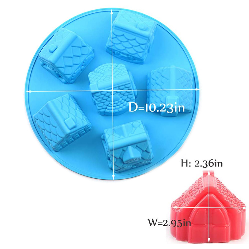 Silicone 3D Christmas Gingerbread House Cake Mold Chocolate For Houses Baking Tools Decorating Cookie Bakeware Mould