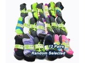 (12 Pairs)Kids' Cushion Socks Ankle Socks - 4-6 Y