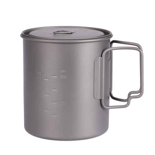 Pure Titanium Outdoor Cookware Water Cup Titanium Pot Single Pot Lightweight Non-toxic Titanium