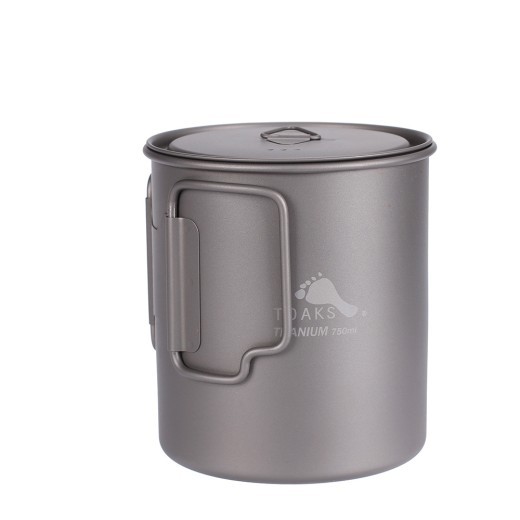 Pure Titanium Outdoor Cookware Water Cup Titanium Pot Single Pot Lightweight Non-toxic Titanium