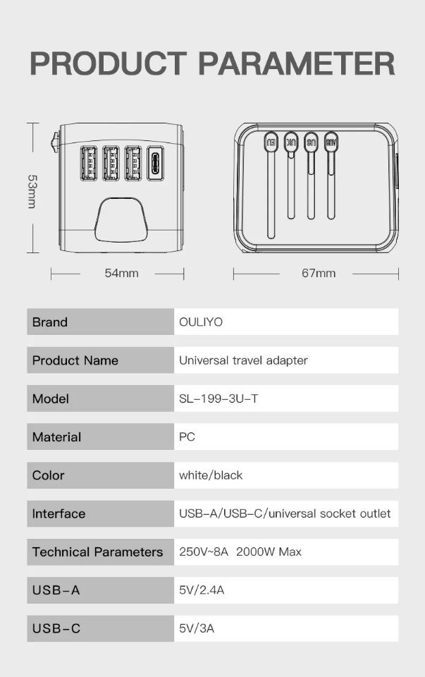 Universal Travel Adapter (NZ Stock & Delivery Overnight)