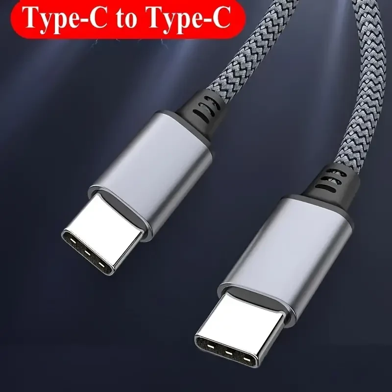 C-To-C 60W USB Cable - 6ft Fast Charge Cable for iPhone 15 Plus Pro Max, Android Phones, Laptops