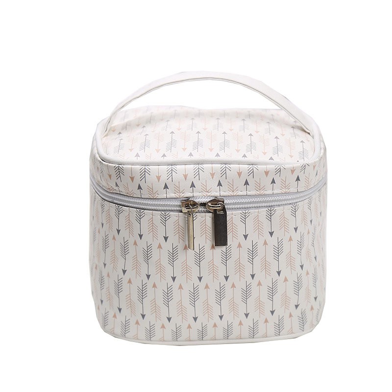 Pu Print Portable Cosmetic Bag Polka Dot Wash