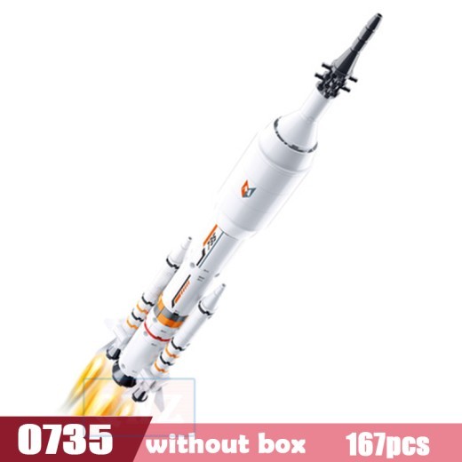 Building block interstellar rocket toy model