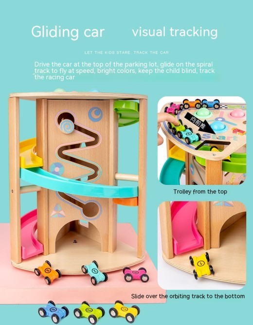 Rotating Colorful Gliding Car Intellective Toys Inertia Slide Car