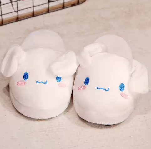 Sanrio Anime Slippers Girl Movable Ears Cinnamoroll Shoe Cute Movable Ears Shoe Kawaii Child Slippers All-Match Wholesale Shoes
