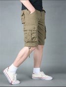 Cargo Short 1/2 Pants Outdoor Solid Color Work Short Multi-pocket Hiking Camping