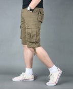 Cargo Short 1/2 Pants Outdoor Solid Color Work Short Multi-pocket Hiking Camping