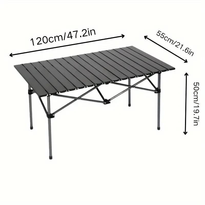 Portable Carbon Steel Folding Table with Storage Bag