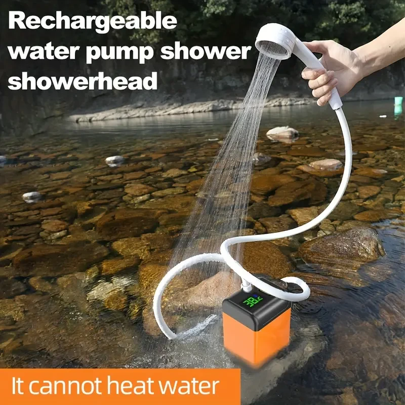 Portable Camping Shower with 6000mAh Rechargeable Battery