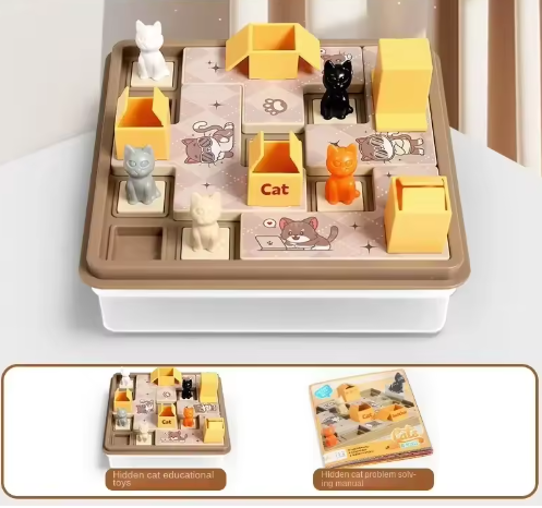 Children Logical Thinking Training Board Game Hidden Dog Maze Puzzles Educational Toys Parent-Child Interactive Children Gift