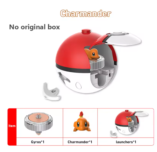 Pokemon Figures Beyblade Top Gyroscope Toys Pikachu Charmander Squirtle Mewtwo Eevee PVC Models Pokeball Gift For Kids