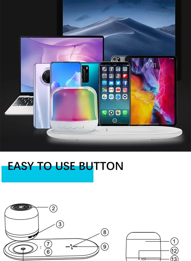 Koolmaax 2023 Night Light Charger 3 In 1 With Bedside Lamp Versatile New Trend