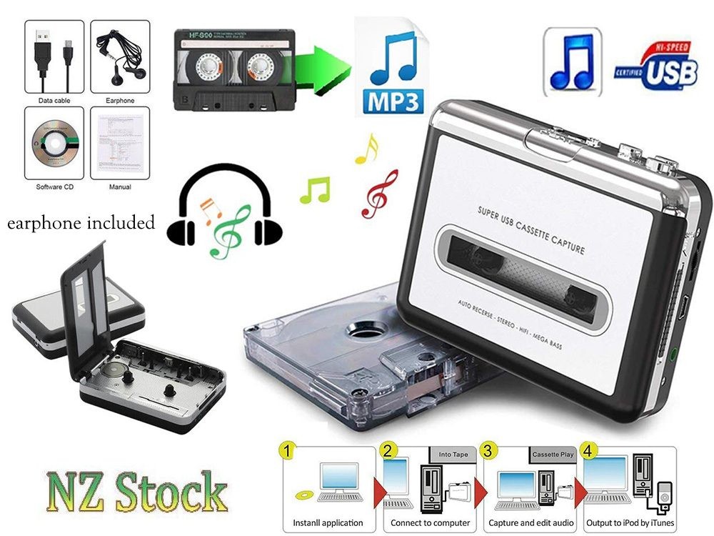 Cassette to MP3 Converter USB Cassette Player Sale - Sale Sale Deal