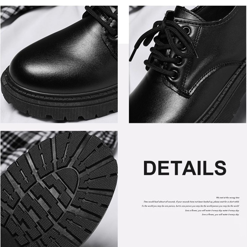 Classic Low Top Lace Up Shoes Boys Soft Bottom Non Slip Dress Shoes 7-10