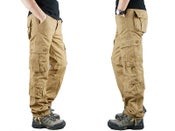 Cargo Pants Outdoor Solid Color Trousers Hiking Work Pants Size 28-44