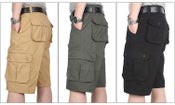 Cargo Shorts 1/2 Pants Outdoor Solid Color Work Short Multi-pocket Size 30-46