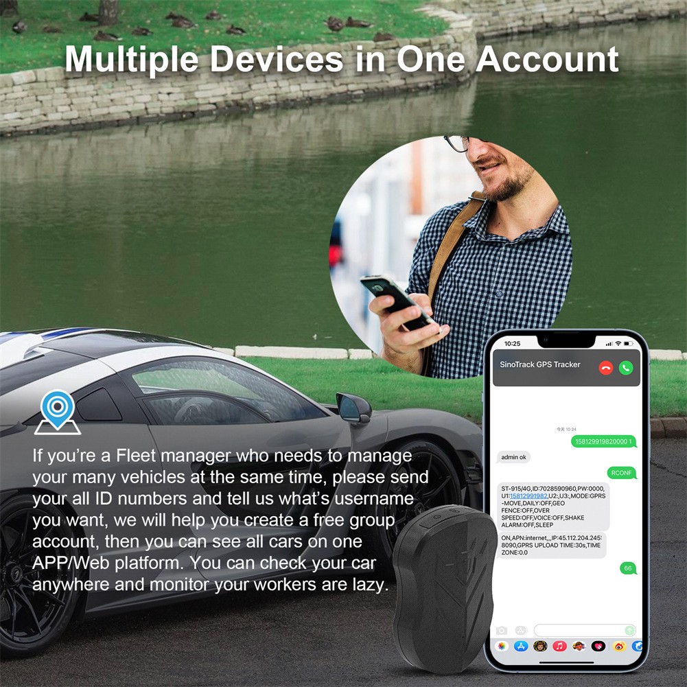 Strong Magnetic Wireless Automotive GPS Locator Anti-theft Device