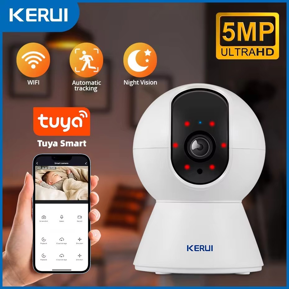 KERUI 5MP Tuya Smart Mini WiFi IP Camera