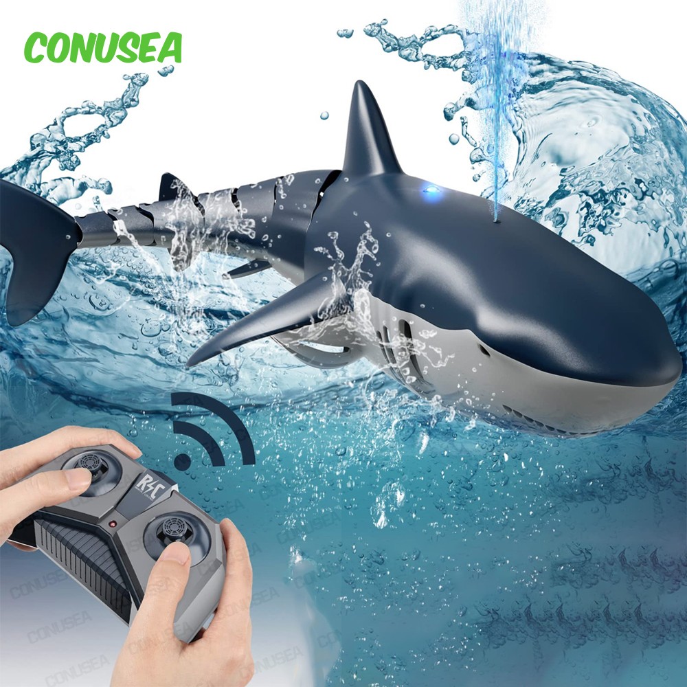 Smart RC Shark Whale Spray Water Toy