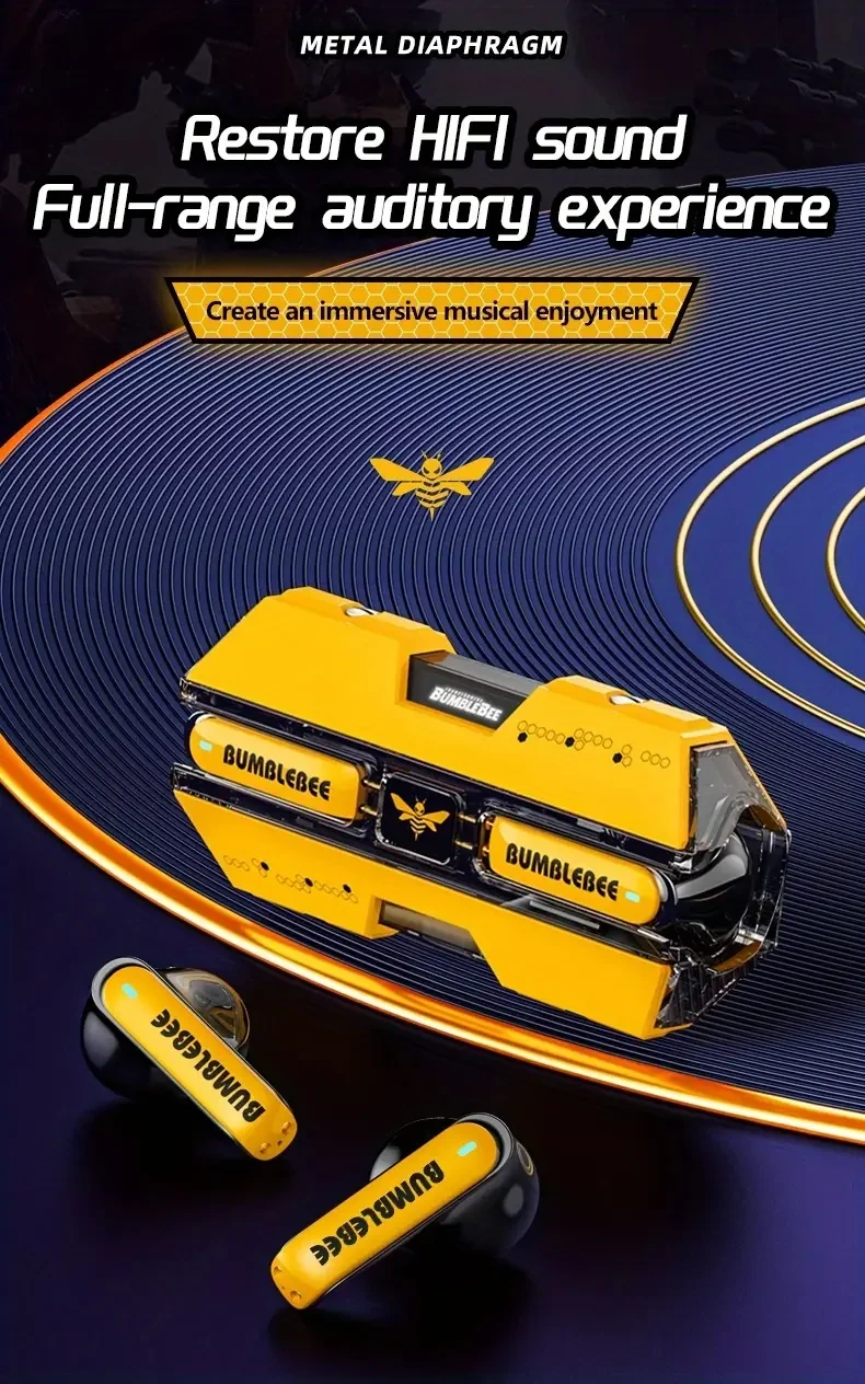 Transformers Earpods TF-T01 Wireless In-Ear Earphones Noise Cancelling Earbuds For Android For Iphone For Ios TWS Wireless HiFi Sound Quality Earbuds.