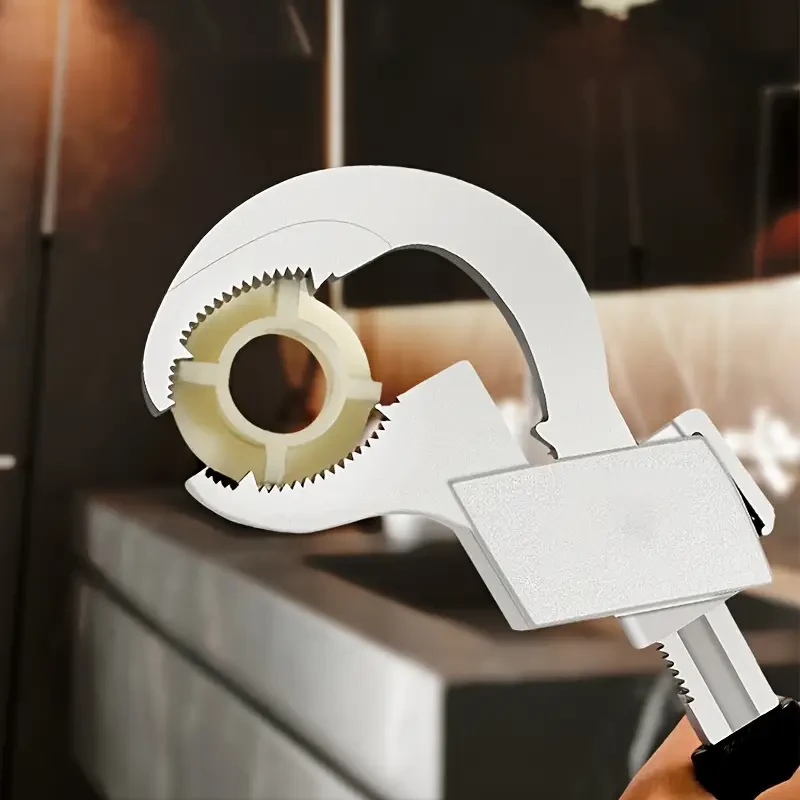 1 Set Adjustable Wrench Universal Double Ended Wrench Aluminium Alloy Open End Spanner Bathroom Plumbing Faucet And Sink Repair Tool