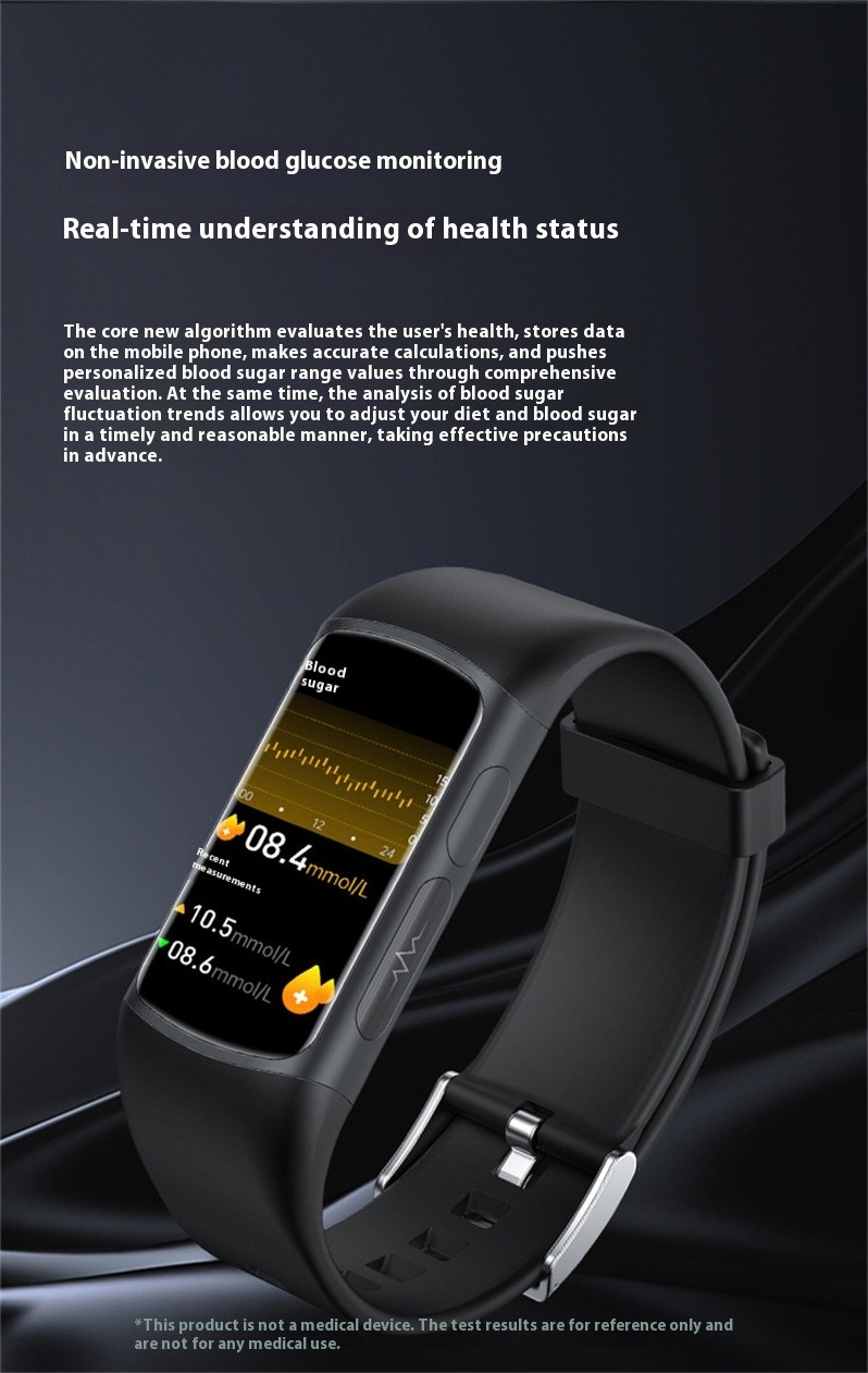 Smart Bracelet Non-invasive Blood Glucose Heart Rate Blood Oxygen ECG Health Monitoring