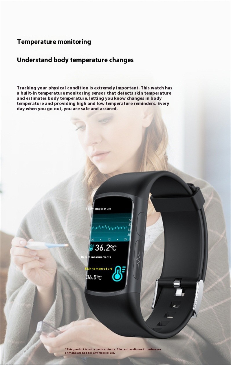Smart Bracelet Non-invasive Blood Glucose Heart Rate Blood Oxygen ECG Health Monitoring