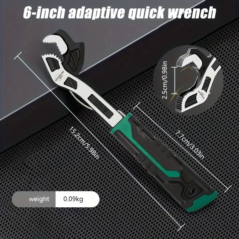 Versatile Quick-Lock Wrench Set - 15.24cm, 20.32cm, 25.4cm, 30.48cm Sizes | Chrome Vanadium Steel | Ideal for Plumbing & Home Improvement Projects