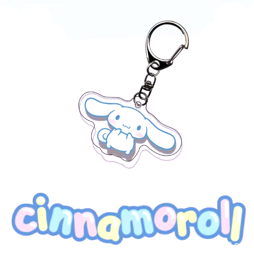 Cute Keychain Anime Kawaii Girls Keychain Kuromi Cinnamoroll My Melody Bag Accessorie Backpack Couple Pendant Toy Gifts