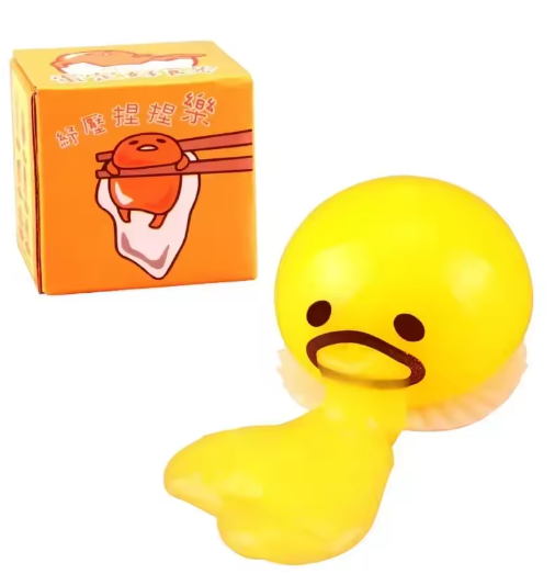 Squishy Puking Egg Yolk Stress Ball Yellow Goop Relieve Stress Toy Funny Squeeze Tricky Antistress Disgusting Egg Kids Toys