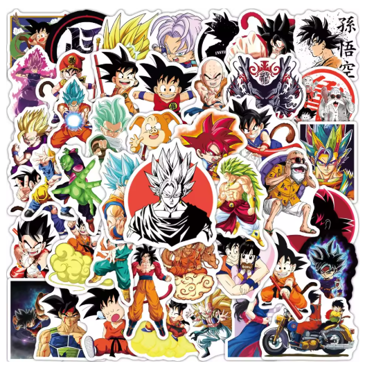 50/100/200Pcs Anime Dragon Ball Stickers for Kids Graffiti Skateboard Laptop Water Bottle Motorcycle Cartoon Sticker Toy Decals