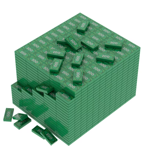 Millionaire Money Dollar USD MOC Building Blocks Toys Kids Collection Souvenir Gift Pretend Play Decoration Boy Gift