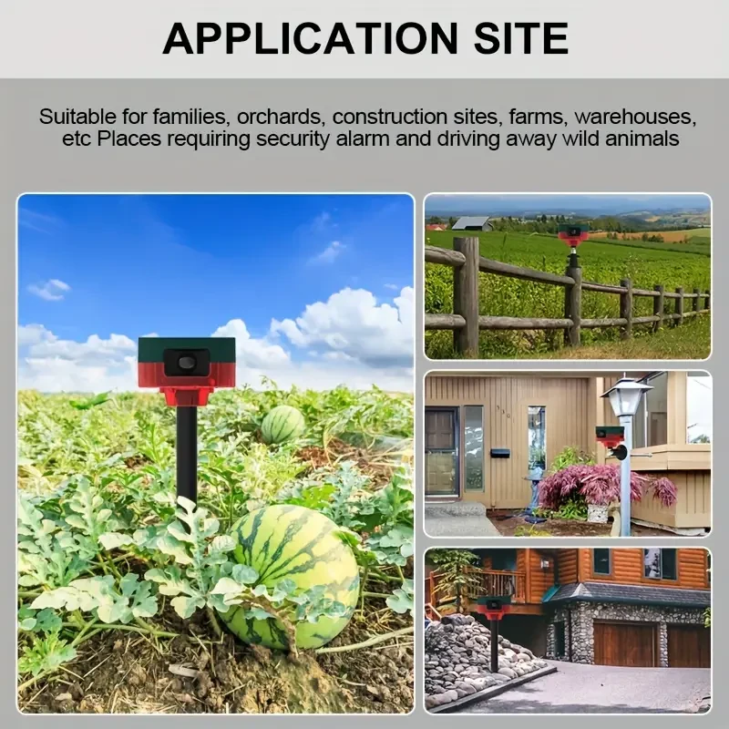 360 Solar Animal Repeller Alarm - Induction with 13 Effects and Recording