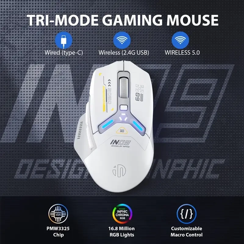 INPHIC IN9 Tri-Mode Gaming Mouse