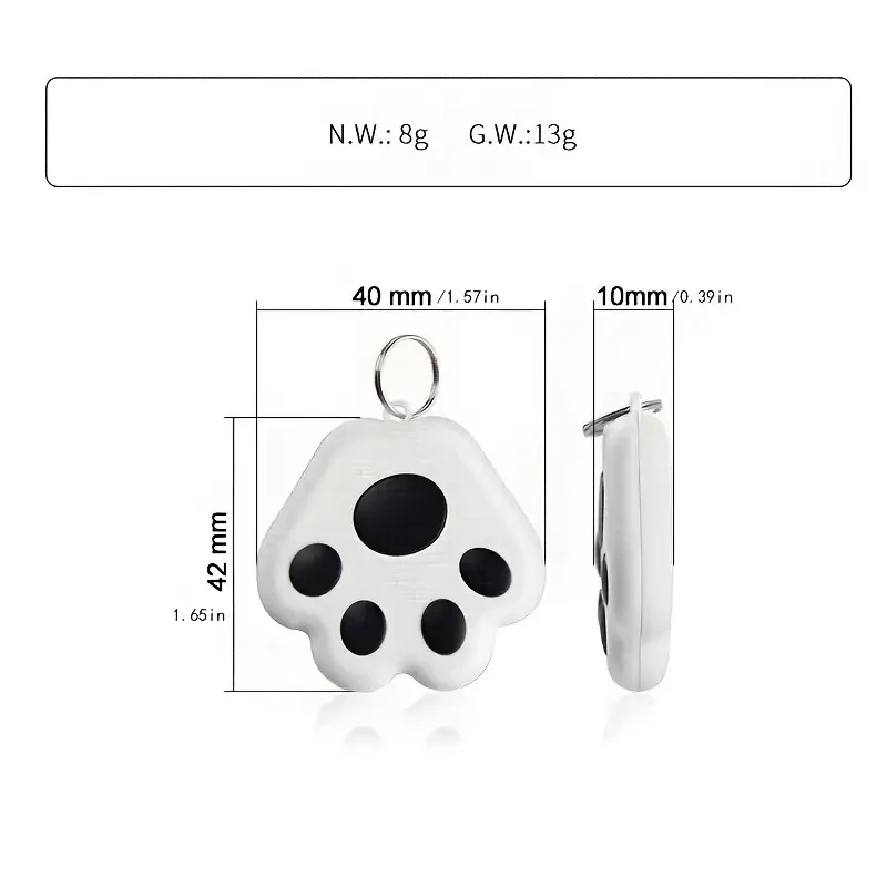 Mini Smart Dog Pets BT 5.0 GPS Tracker - Anti-Lost Alarm Tag