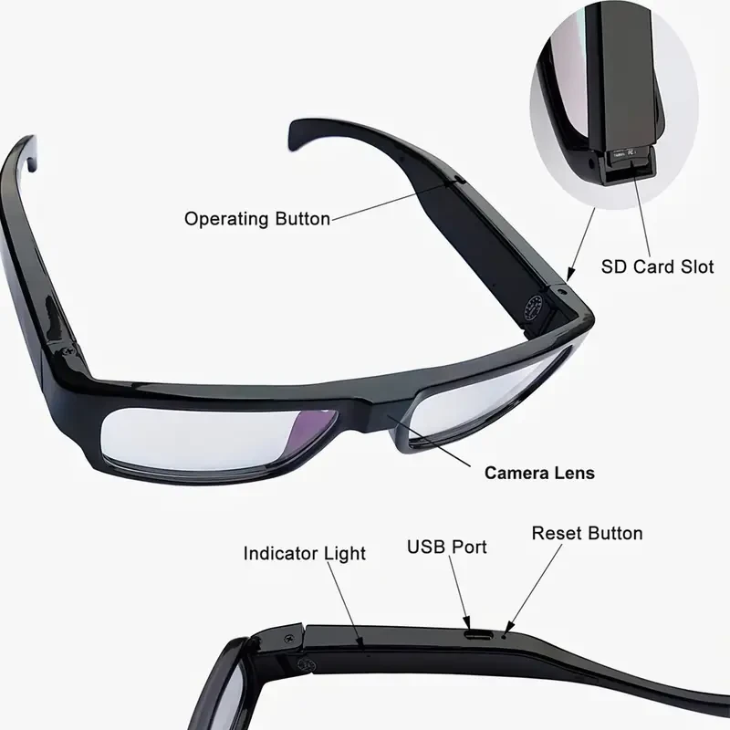 Wearable 1080P HD Camera Glasses - Smart Video Camera