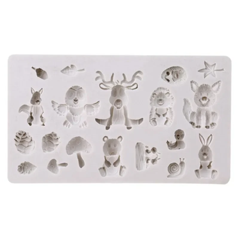 Forest Animal Squirrel Fondant Silicone Mold