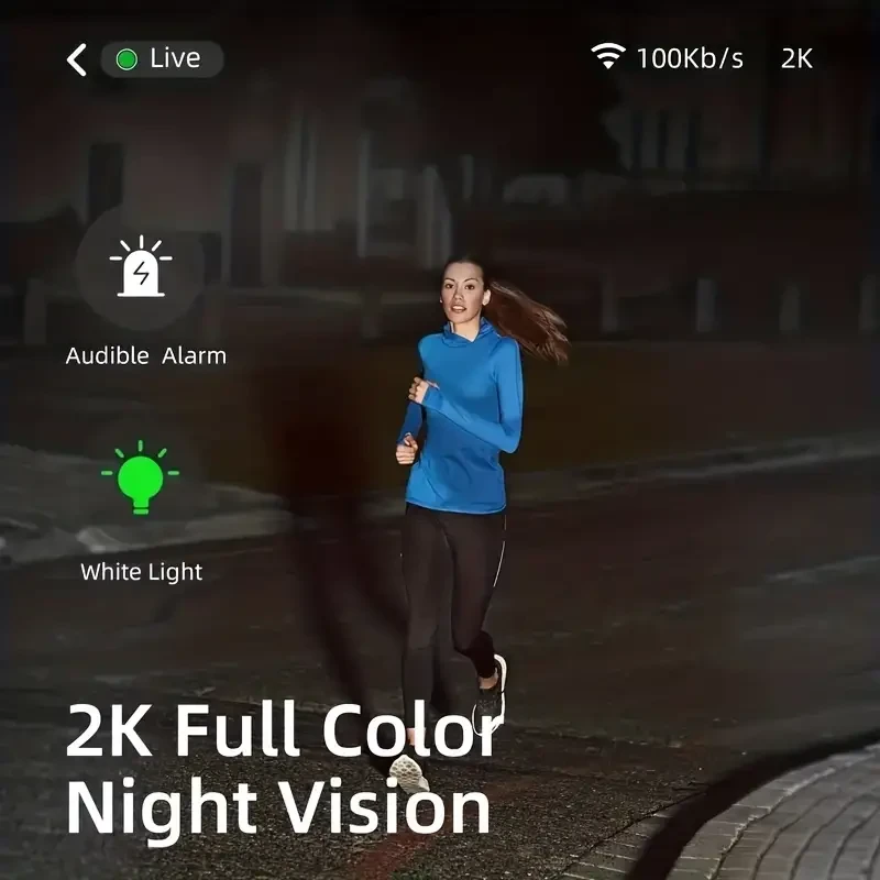 Outdoor Wireless Security Camera - 2K 5MP Video Resolution, AI Motion Detection