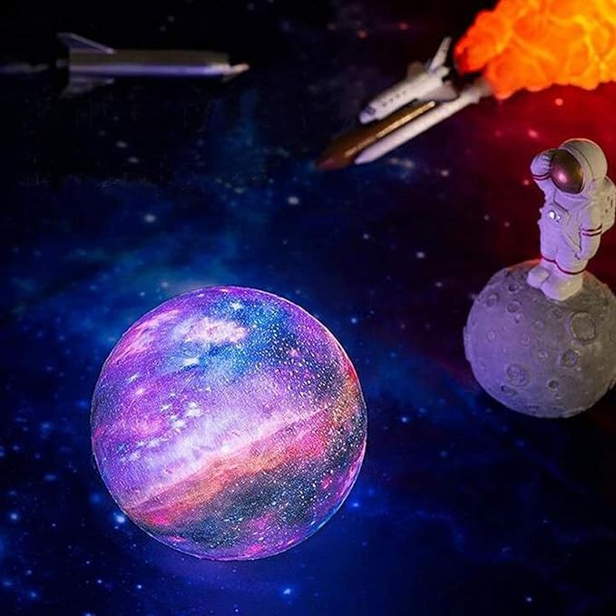 Galaxy moon lamp